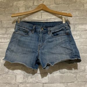 Levi’s Vintage Cutoffs Jean Jeans Denim Shorts Blue Raw Hem Boyfriend Red Label